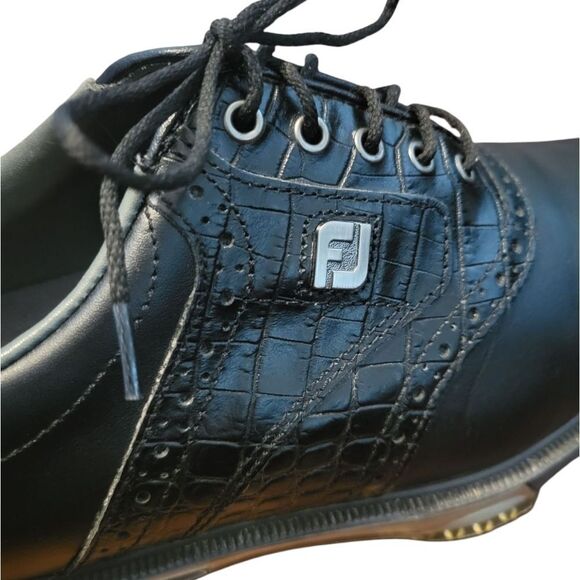 Footjoy Dryjoys Tour Saddle Spiked Mens Golf Shoes, Size 8W - Picture 9 of 13